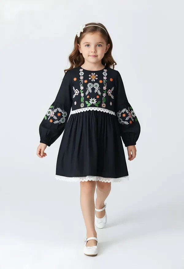 Bella_Moda_Cotton_Woven_Girls_Floral_Embroidered_Fit_And_Flare_Dress_With_Lace_Detailing