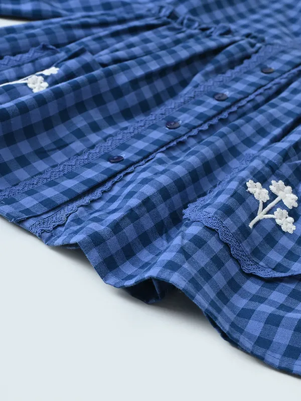 Baby_Girls_Checked_Cotton_Dress_With_Embroidered_Pockets_Navy_Blue