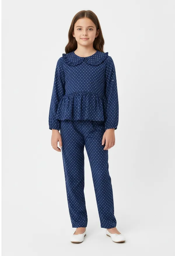 Bella_Moda_Cotton_Peasant_Sleeves_Solid_Coordinating_Top_And_Pant_Set