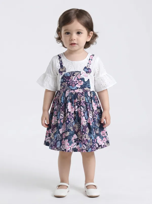 Baby_Girls_Floral_Printed_Cotton_Woven_Dress_With_Bell_Sleeves_White