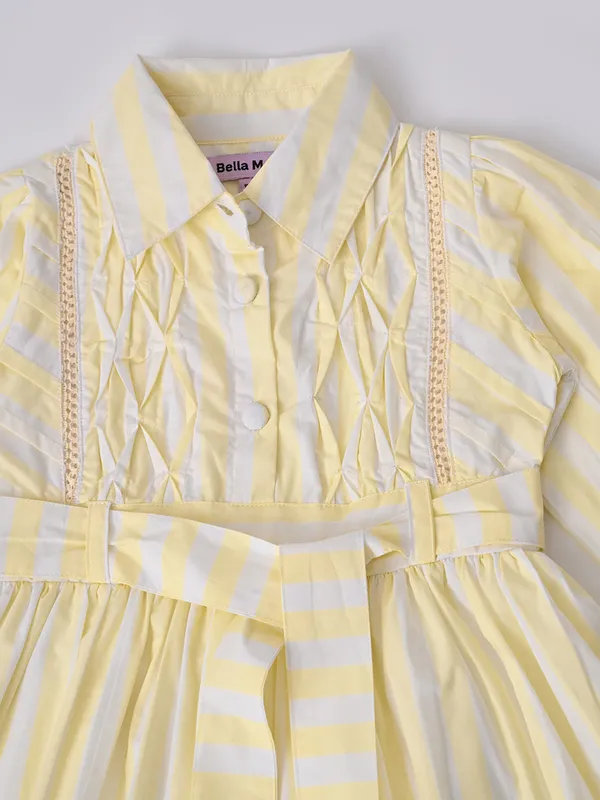 Bella_Moda_Baby_Girls_Striped_Dress_With_Shirt_Collar,_Pintuck_Detail_And_Waist_Tie