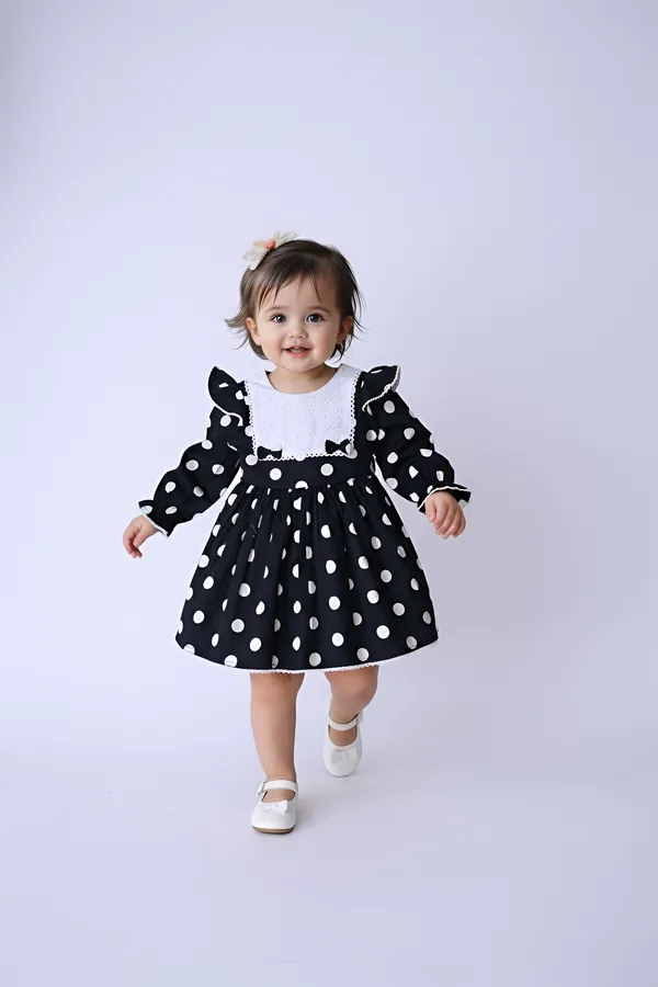Bella_Moda_Baby_Girls_Polka_Dot_Dress_With_Contrast_Yoke_And_Flared_Fit