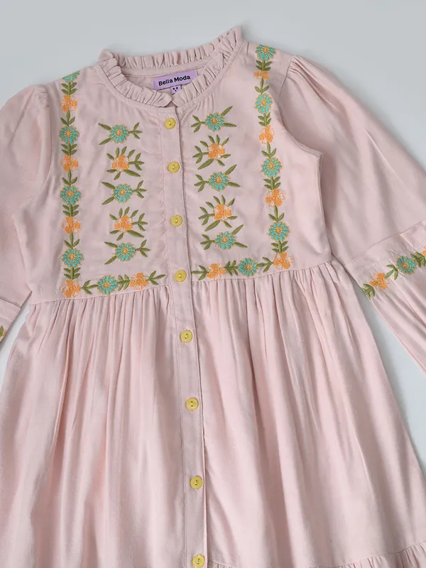 Bella_Moda_Cotton_Woven_Full_Peasant_Sleeves_Floral_Embroidered_Dress