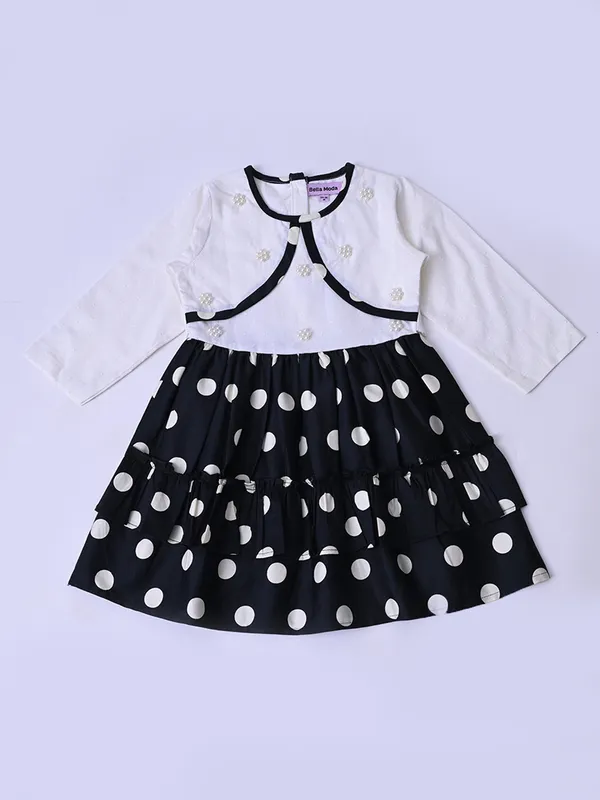 Bella_Moda_Baby_Girls_Dress_With_Embellished_Yoke_And_Dots_Printed_Frill_Hem