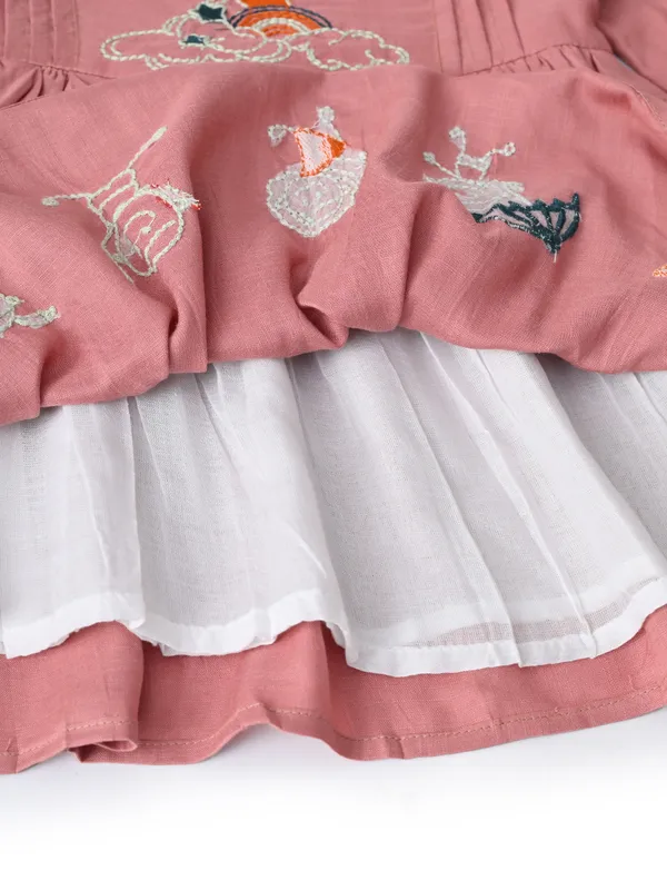 Baby_Girls_Embroidered_Cotton_Dress_With_Full_Sleeves_And_Floral_Print_Rust