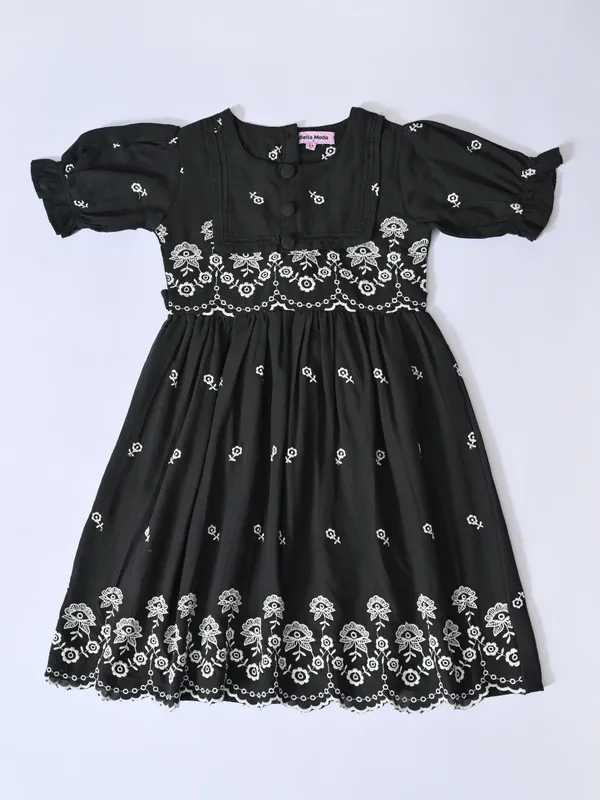 Bella_Moda_Cotton_Woven_Half_Puffed_Sleeves_Floral_Embroidered_Dress