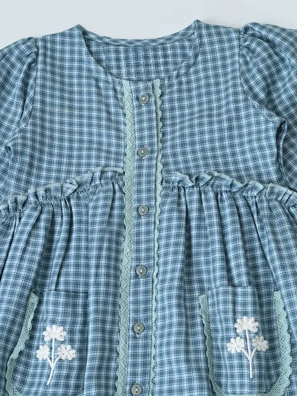 Baby_Girls_Checked_Cotton_Dress_With_Embroidered_Pockets_Grey