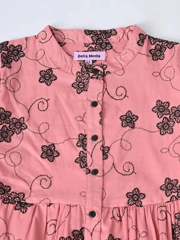 Bella_Moda_Cotton_Woven_Floral_Printed_Mandarin_Collar_Full_Sleeve_Fit_And_Flare_Dress