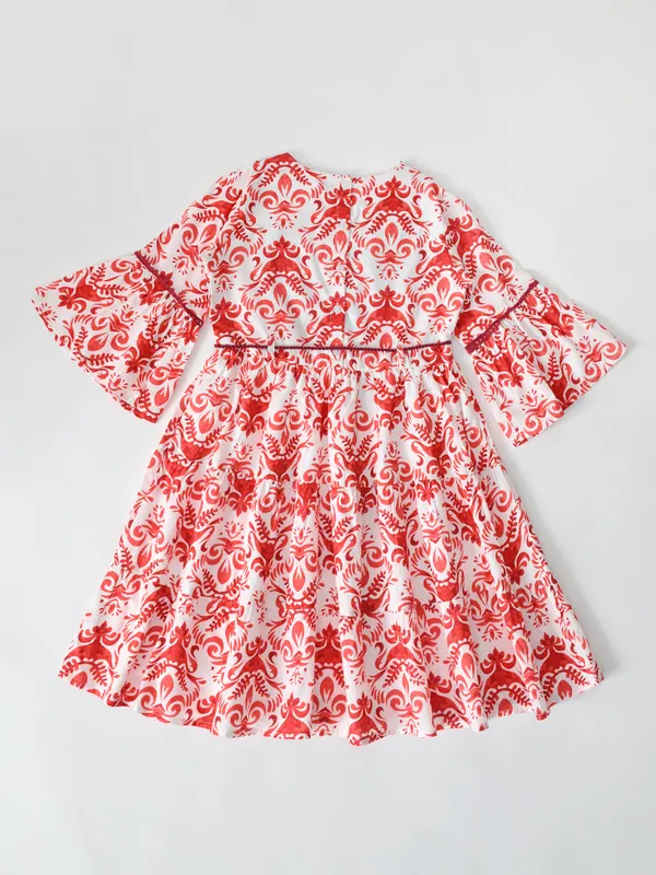 Bella_Moda_Cotton_Full_Sleeves_All_Over_Lace_Applique_Printed_Dress_Red