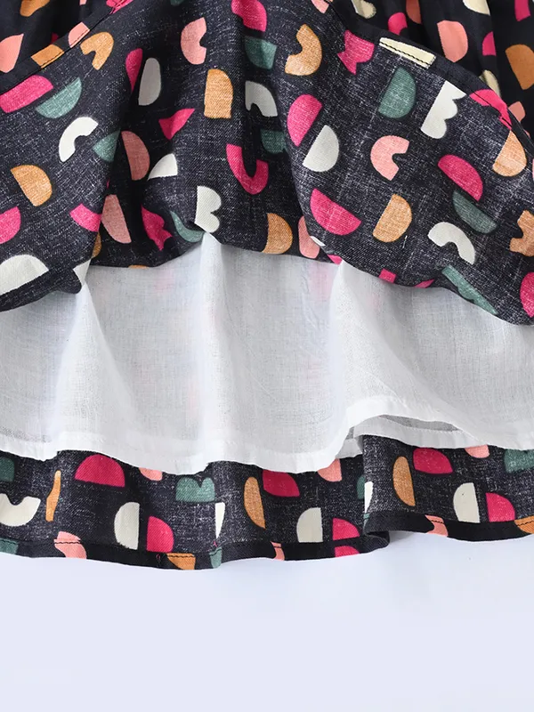 Baby_Girls_Printed_Cotton_Woven_Fit_And_Flare_Dress_With_Puff_Sleeves_And_Bow_Appilque_Dark_Pink