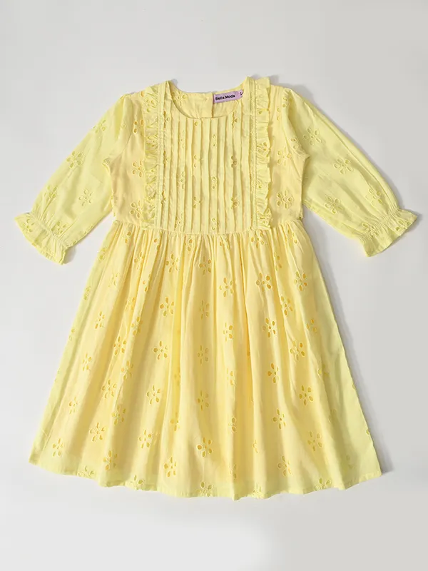 Bella_Moda_Cotton_Woven_Three_Fourth_Puffed_Sleeves_Floral_Designed_Dress