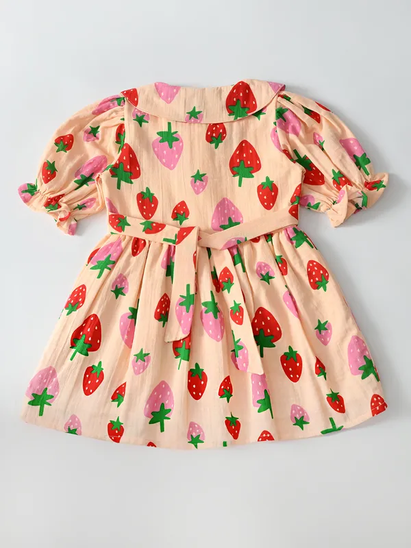 Bella_Moda_Cotton_Woven_Half_Sleeves_Front_Open_Midi_Style_Dress_Peach