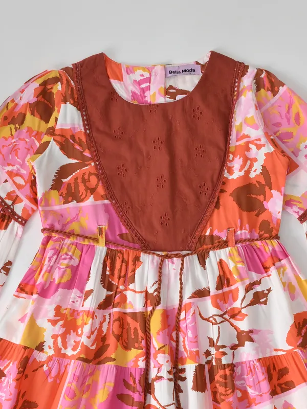 Bella_Moda_Cotton_Full_Sleeves_All_Over_Lace_Applique_Printed_Dress_Multi