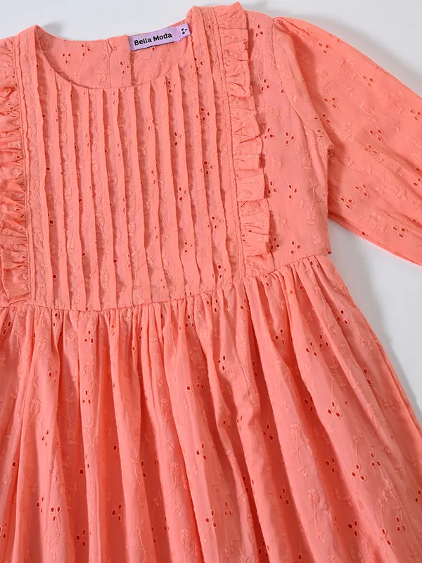 Bella_Moda_Cotton_Woven_Three_Fourth_Puffed_Sleeves_Floral_Designed_Dress