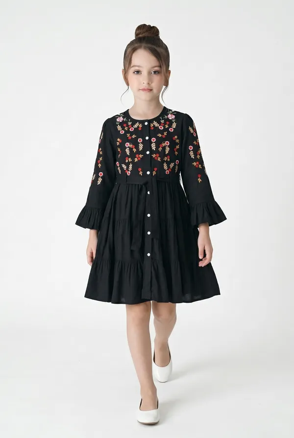 Bella_Moda_Cotton_Woven_Full_Sleeve_Floral_Embroidered_Fit_And_Flare_Dress_Black