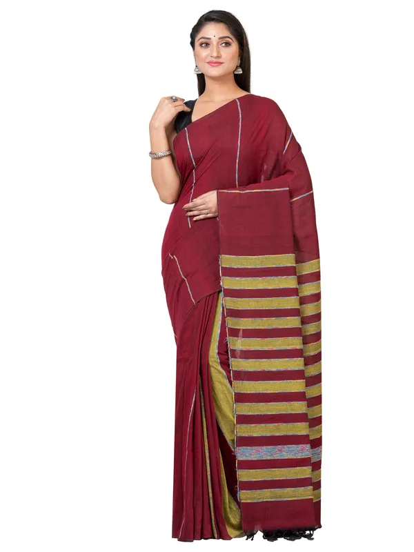 Maroon_Handloom__Saree_For_Women