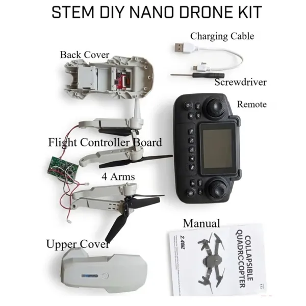 Nano_Drone_Diy_Kit_(E88_Screen_Edition)_|_Build_And_Fly_Mini_Rc_Drone_|_Learning_Stem_Toy