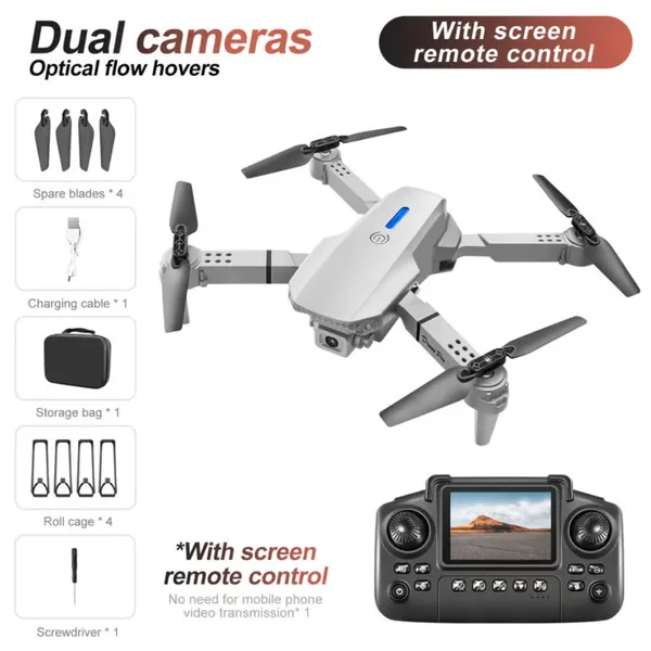 E88_Foldable_Wifi_Drone_With_Screen_Remote_|_Hd_Camera_|_Easy_To_Fly_Rc_Drone