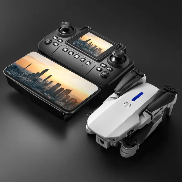 E88_Hd_Camera_Drone_With_Screen_Remote_Controller_|_Gesture_Control_|_Rc_Foldable_Drone