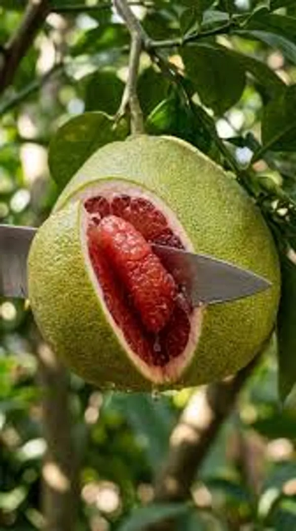 Pink_Flesh_Pomelo_Fruiting_Live_Plant