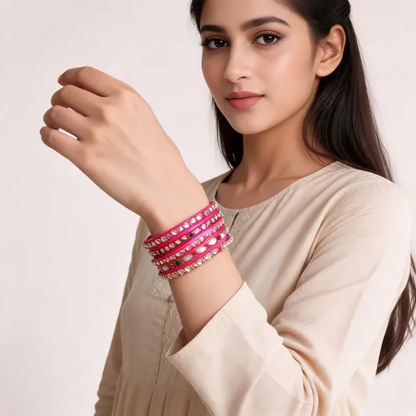 Pink_Embellished_Bangle_Set_For_Women_Pack_Of_4