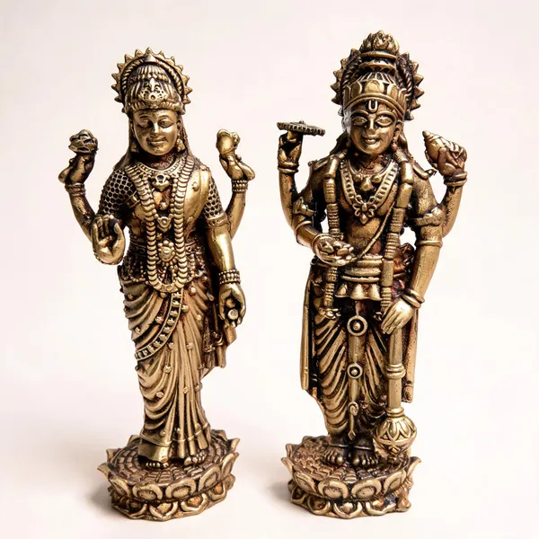 Vishnu_Lakshmi_Antique_Finish_Decorative_Idol_Set