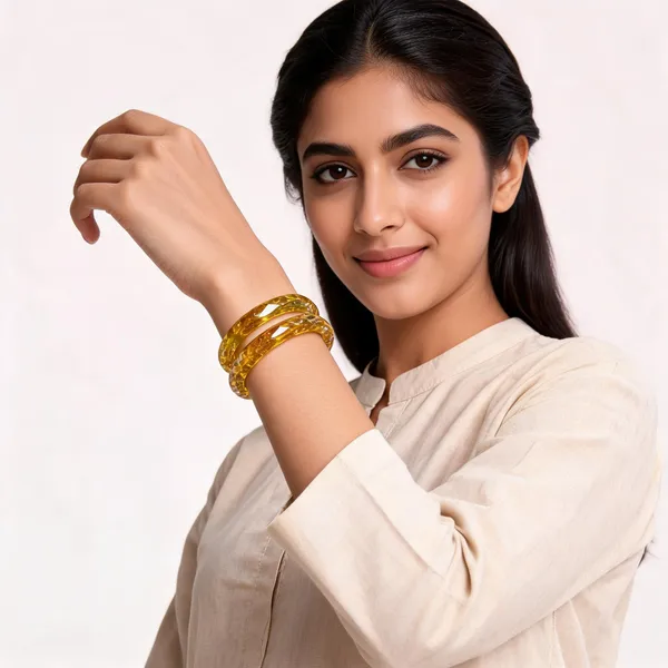 Yellow_Textured_Bangle_Set_For_Women_Pack_Of_2