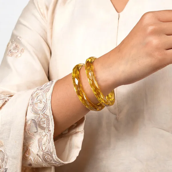 Yellow_Textured_Bangle_Set_For_Women_Pack_Of_2