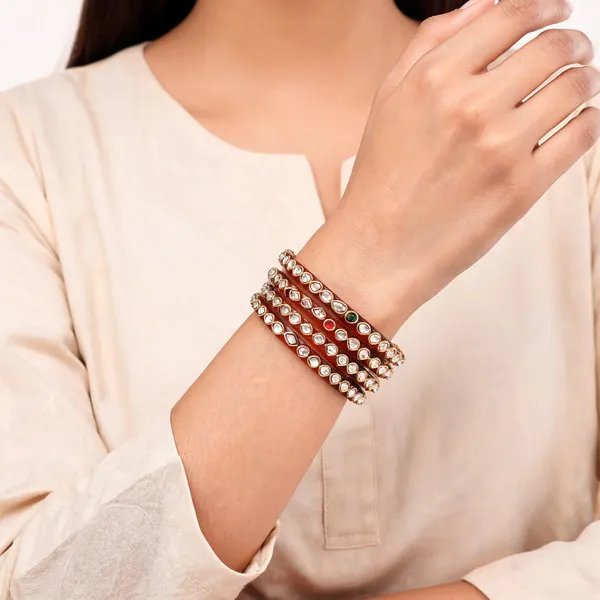 Red_Stone_Embellished_Bangles_For_Women_Pack_Of_4