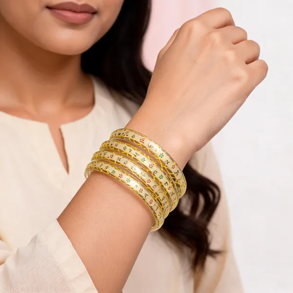 Gold_Tone_Floral_Pattern_Bangles_For_Women_Pack_Of_4