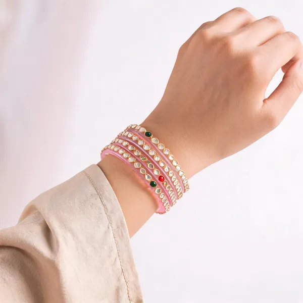 Pink_Stone_Studded_Bangles_For_Women_Pack_Of_4