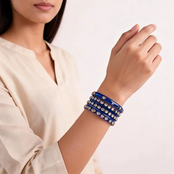 Blue_Embellished_Bangle_Set_For_Women_Pack_Of_4