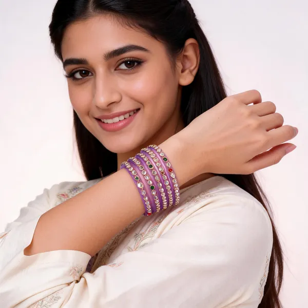 Purple_Gold_Tone_Stone_Studded_Bangle_Set_For_Women_Pack_Of_4