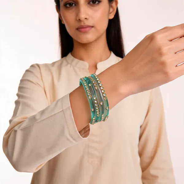 Green_Glass_Stone_Embellished_Bangles_For_Women_Pack_Of_4