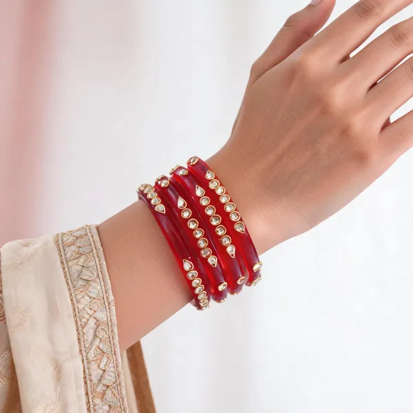 Red_Embellished_Glass_Bangles_For_Women_Pack_Of_4