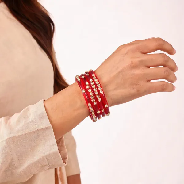 Red_Embellished_Glass_Bangles_For_Women_Pack_Of_4