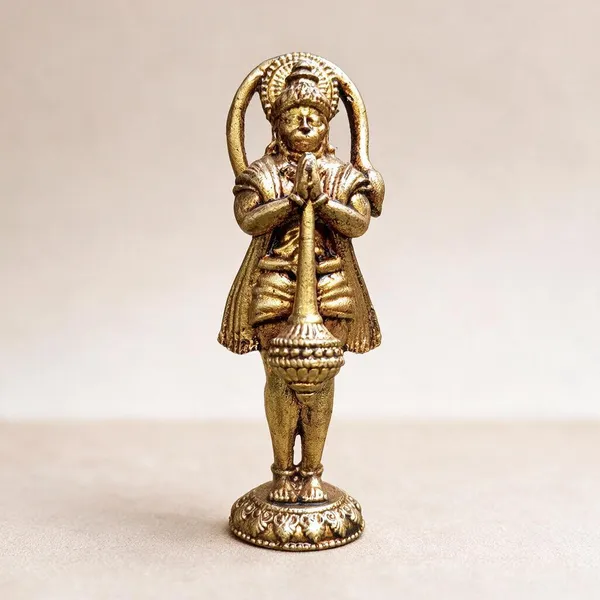 Gold_Tone_Hanuman_Idol_With_Gada
