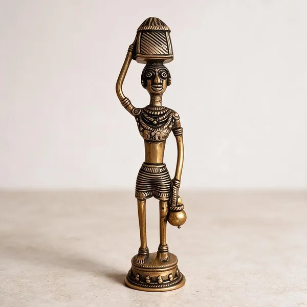 Metal_Tribal_Art_Woman_Figurine