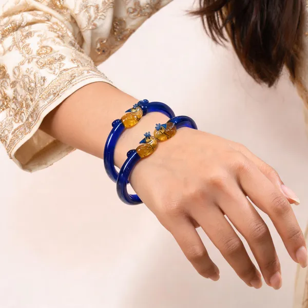 Blue_Glass_Peacock_Decorative_Bangle_Set_Pack_Of_2