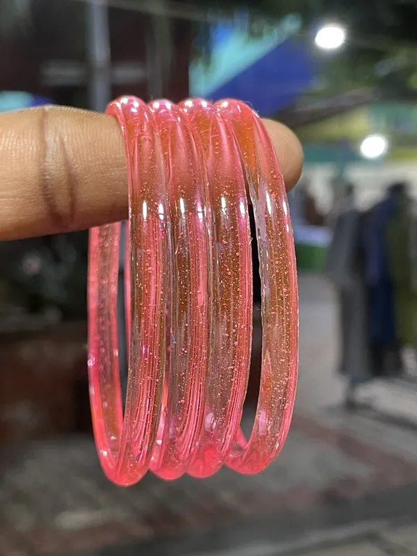 Pink_Glitter_Detail_Bangles_for_Women