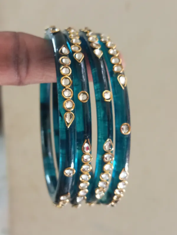 Teal_Embellished_Glass_Bangles_for_Women