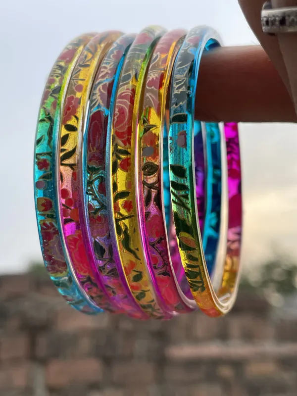 Multicolour_Floral_Pattern_Bangles_for_Women