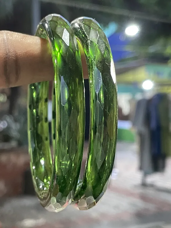 Green_Glass_Faceted_Bangles_for_Women