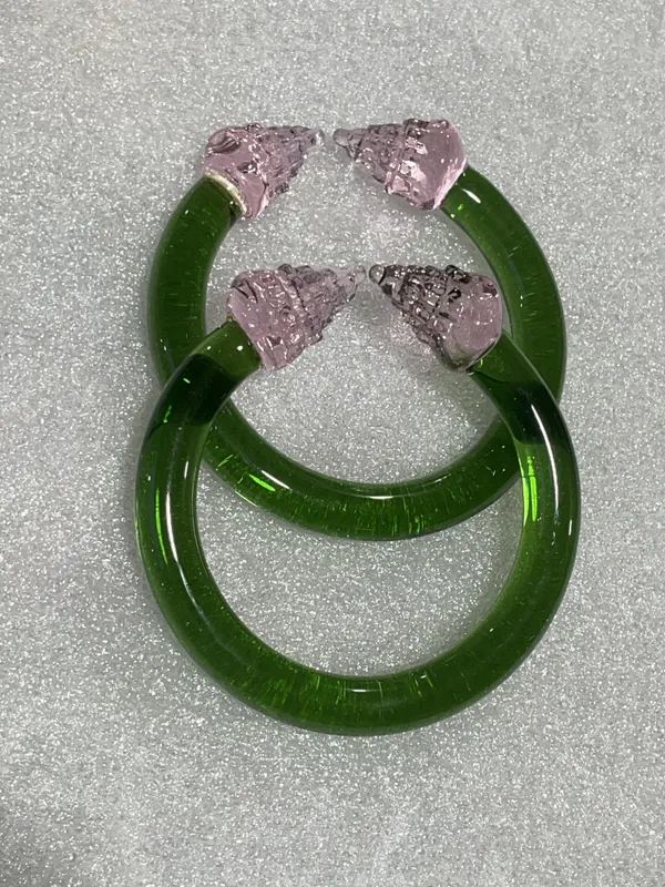 Green_Hoop_Earrings_with_Pink_Embellishments_for_Women