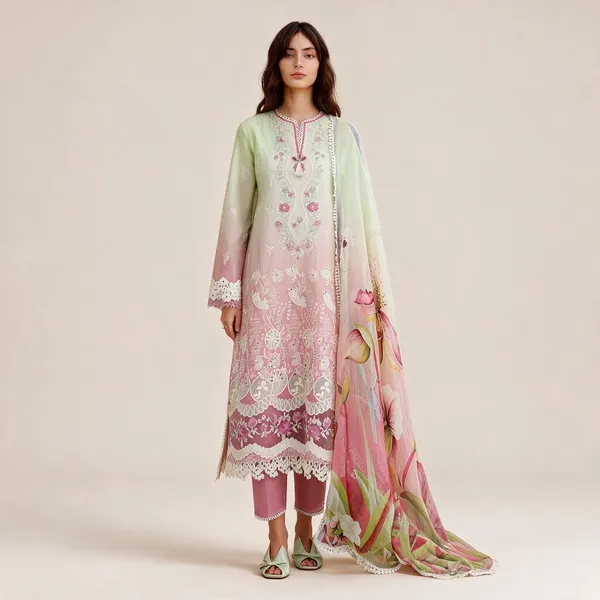 Pista_Green_Pink_Lawn_Ombre_Chikankari_Suit_For_Women