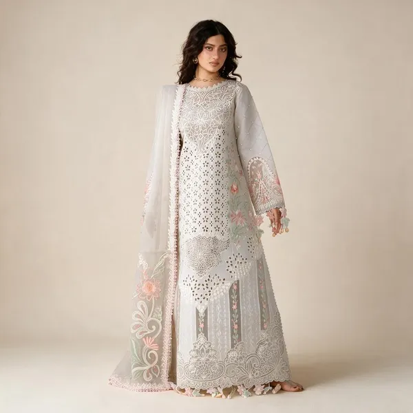 White_Organza_Suit_For_Women