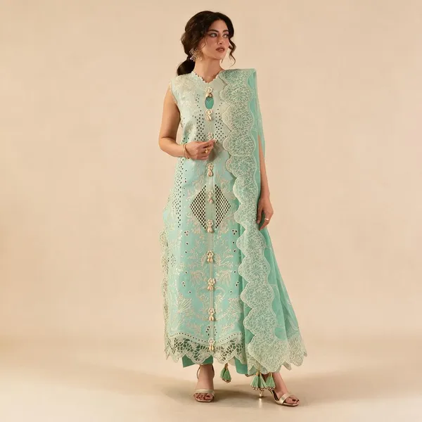 Mint_Green_Organza_Suit_For_Women