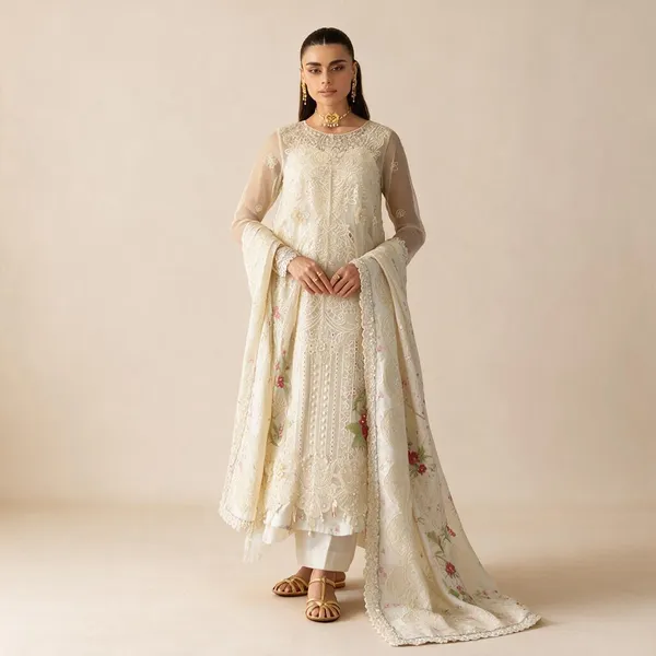 Cream_Organza_Suit_For_Women