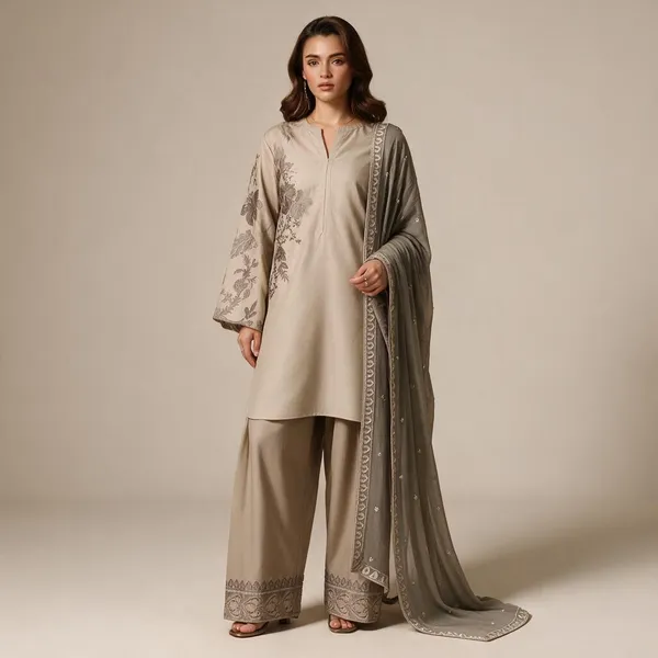 Beige_Lawn_Suit_Set_For_Women