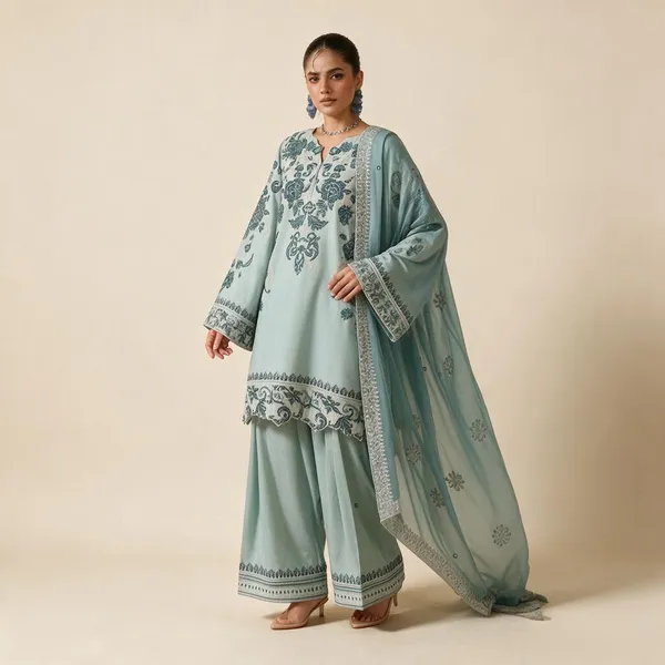 Blue_Lawn_Suit_Set_For_Women